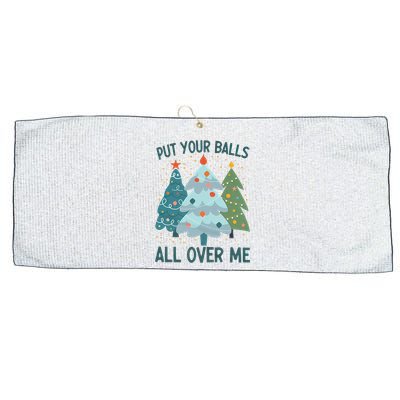 Put Your Balls All Over Me , Funny Christmas Large Microfiber Waffle Golf Towel