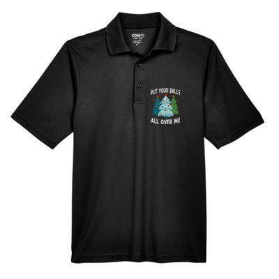 Put Your Balls All Over Me Funny Christmas Tree Xmas Costume Men's Origin Performance Pique Polo