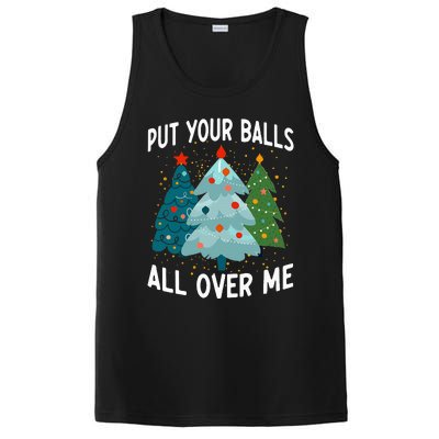 Put Your Balls All Over Me Funny Christmas Tree Xmas Costume PosiCharge Competitor Tank