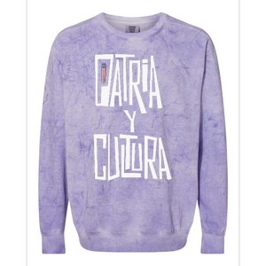 Patria Y Cultura Puerto Rico Black Colorblast Crewneck Sweatshirt