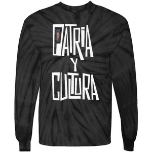 Patria Y Cultura Puerto Rico Black Tie-Dye Long Sleeve Shirt