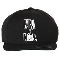 Patria Y Cultura Puerto Rico Black Wool Snapback Cap