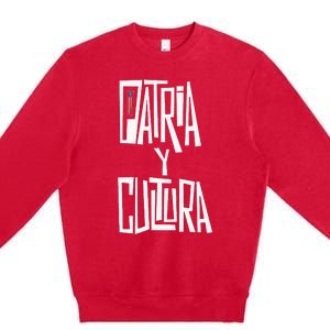 Patria Y Cultura Puerto Rico Black Premium Crewneck Sweatshirt