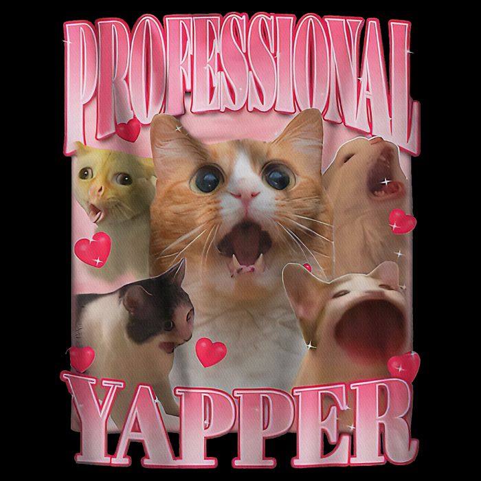 Professional Yapper Cat Funny Oddly Specific Dank Meme Mousepad