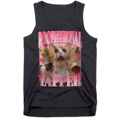 Professional Yapper Cat Funny Oddly Specific Dank Meme Tank Top