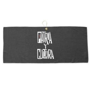 Patria Y Cultura Puerto Rico Black Large Microfiber Waffle Golf Towel