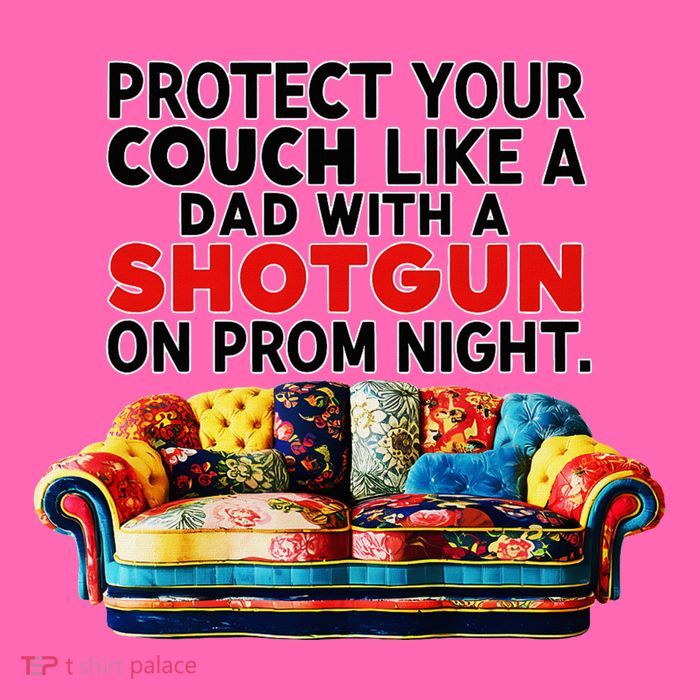 Protect Your Couch Like A Dad On Prom Night Funny Humor Meme Stripe Pom Pom Beanie