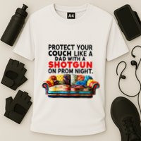 Protect Your Couch Like A Dad On Prom Night Funny Humor Meme Cooling Performance Crew T-Shirt