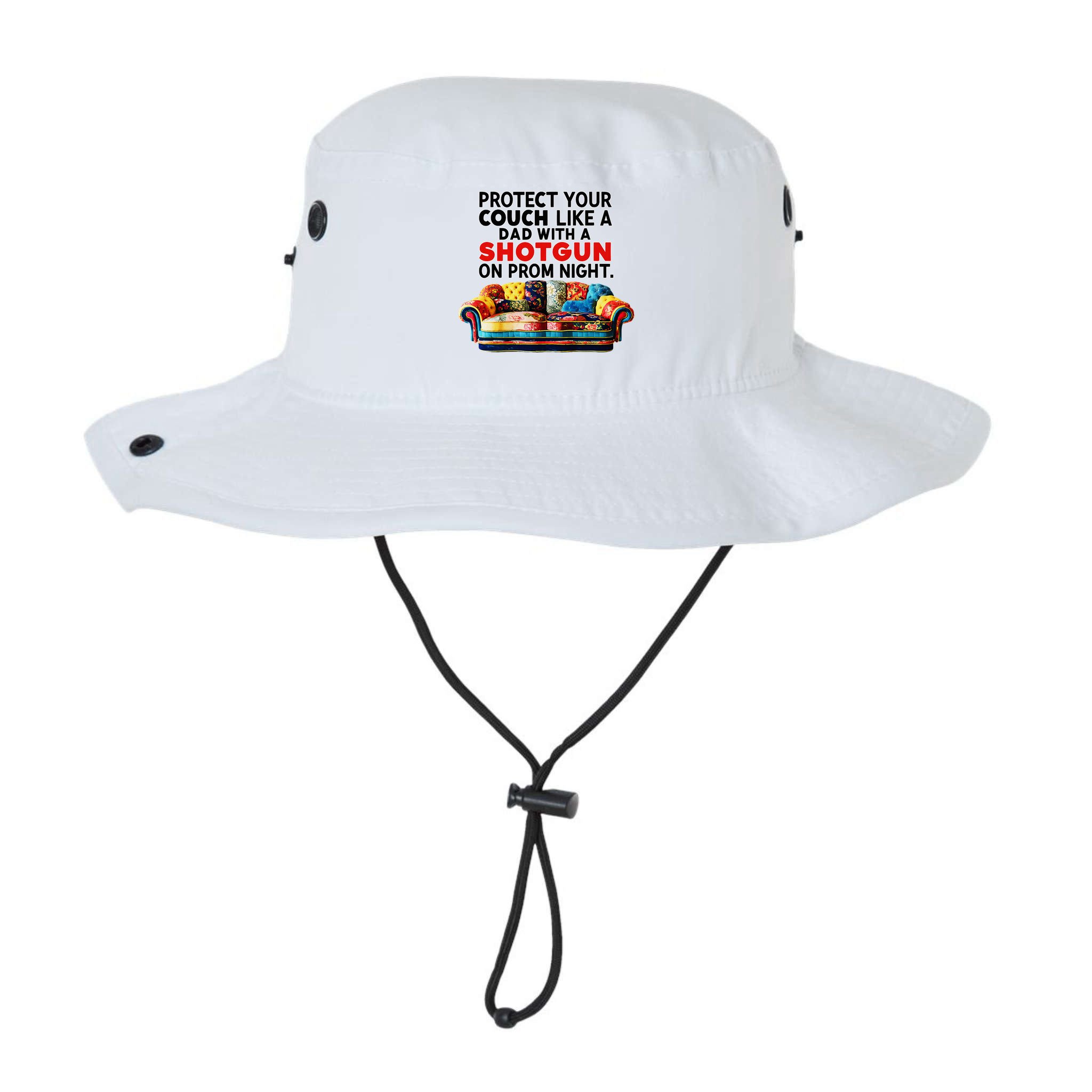 Protect Your Couch Like A Dad On Prom Night Funny Humor Meme Bucket Hat