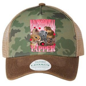 Professional Yapper Cat Funny Oddly Specific Dank Meme Legacy Tie Dye Trucker Hat