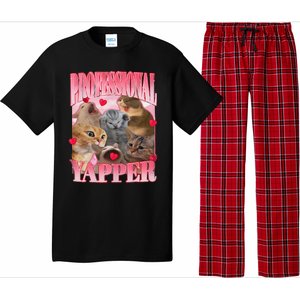 Professional Yapper Cat Funny Oddly Specific Dank Meme Pajama Set