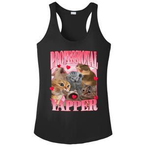 Professional Yapper Cat Funny Oddly Specific Dank Meme Ladies PosiCharge Competitor Racerback Tank