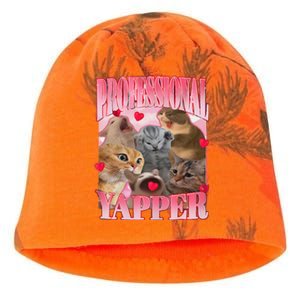 Professional Yapper Cat Funny Oddly Specific Dank Meme Kati - Camo Knit Beanie