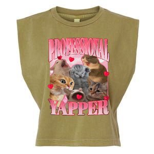 Professional Yapper Cat Funny Oddly Specific Dank Meme Garment-Dyed Women's Muscle Tee