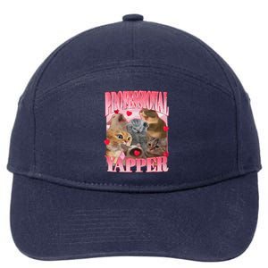 Professional Yapper Cat Funny Oddly Specific Dank Meme 7-Panel Snapback Hat