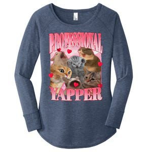 Professional Yapper Cat Funny Oddly Specific Dank Meme Women's Perfect Tri Tunic Long Sleeve Shirt