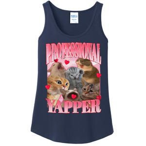 Professional Yapper Cat Funny Oddly Specific Dank Meme Ladies Essential Tank