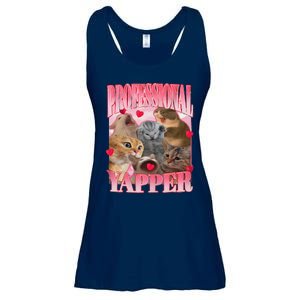 Professional Yapper Cat Funny Oddly Specific Dank Meme Ladies Essential Flowy Tank