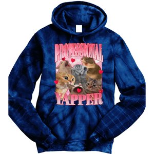 Professional Yapper Cat Funny Oddly Specific Dank Meme Tie Dye Hoodie