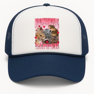 Professional Yapper Cat Funny Oddly Specific Dank Meme Trucker Hat