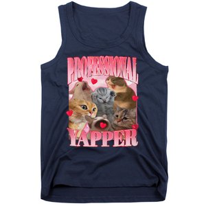 Professional Yapper Cat Funny Oddly Specific Dank Meme Tank Top