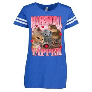 Professional Yapper Cat Funny Oddly Specific Dank Meme Enza Ladies Jersey Football T-Shirt