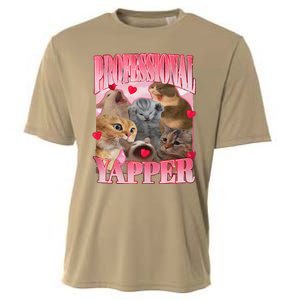 Professional Yapper Cat Funny Oddly Specific Dank Meme Cooling Performance Crew T-Shirt