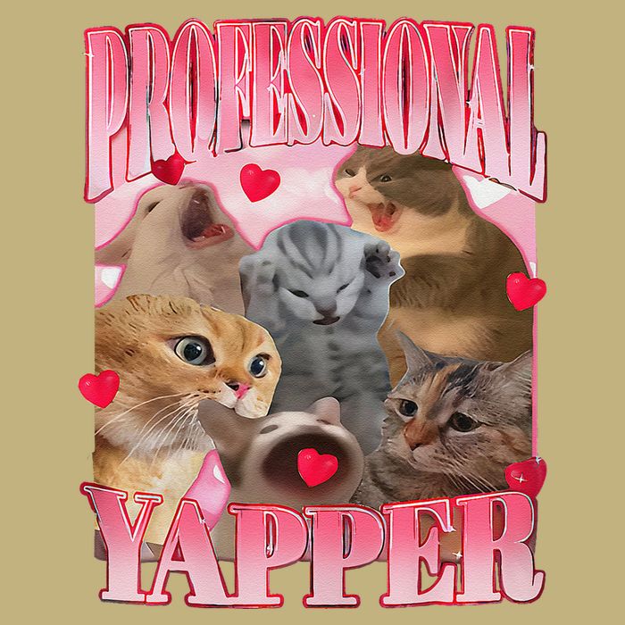 Professional Yapper Cat Funny Oddly Specific Dank Meme Button