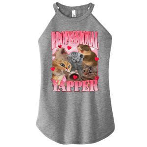 Professional Yapper Cat Funny Oddly Specific Dank Meme Women's Perfect Tri Rocker Tank