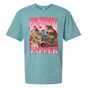 Professional Yapper Cat Funny Oddly Specific Dank Meme Sueded Cloud Jersey T-Shirt