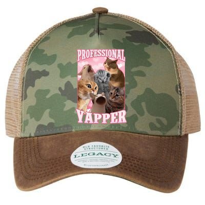 Professional Yapper Cat Meme Goofy Ahh Ironic Cat Legacy Tie Dye Trucker Hat