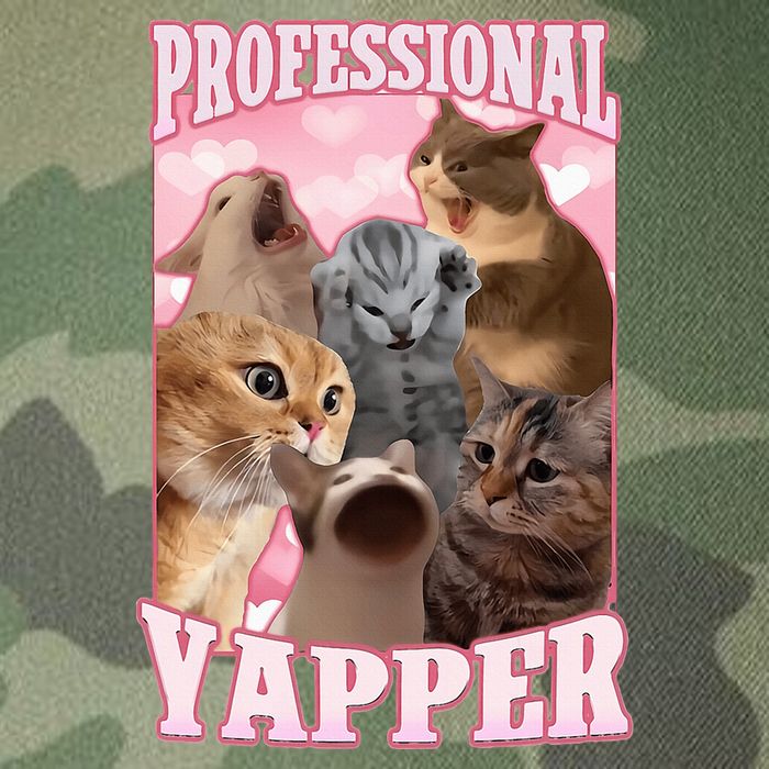 Professional Yapper Cat Meme Goofy Ahh Ironic Cat Legacy Tie Dye Trucker Hat