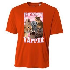 Professional Yapper Cat Meme Goofy Ahh Ironic Cat Cooling Performance Crew T-Shirt