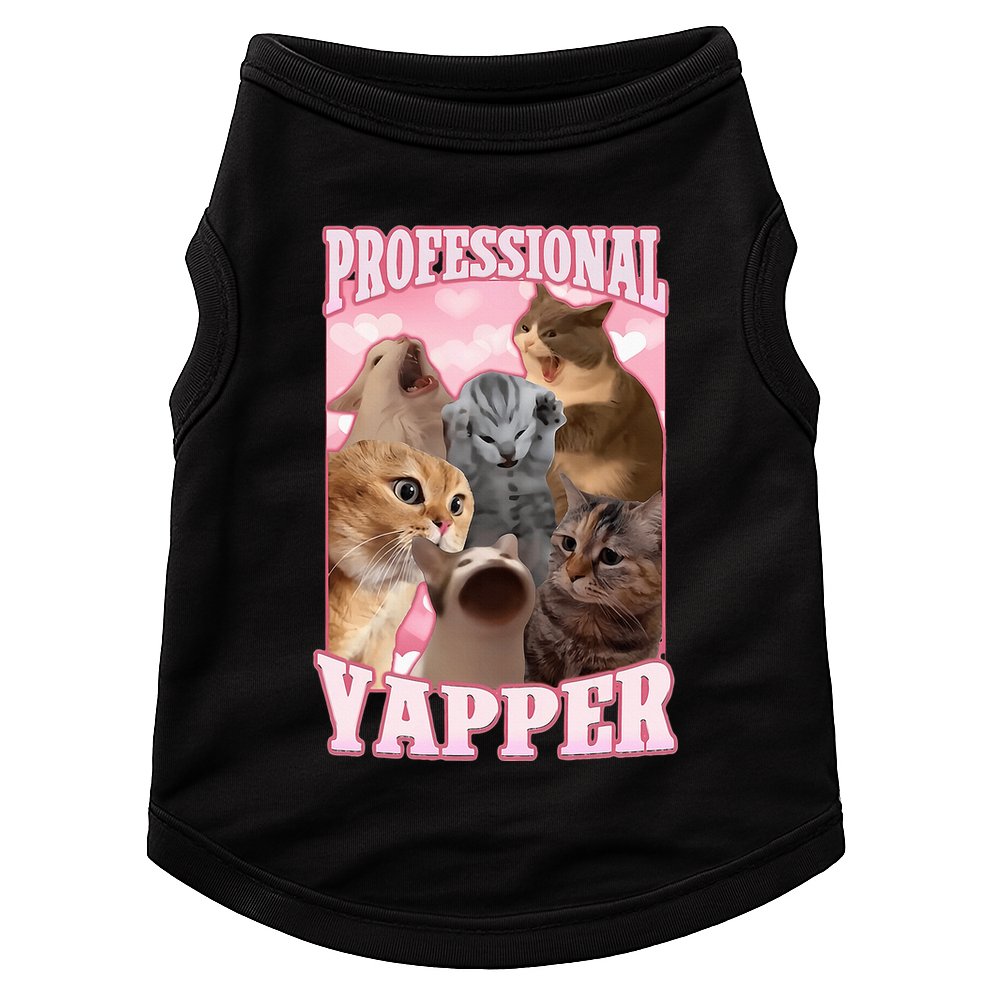 Professional Yapper Cat Meme Goofy Ahh Ironic Cat Doggie Tank