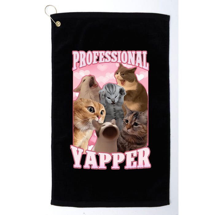 Professional Yapper Cat Meme Goofy Ahh Ironic Cat Golf Towel