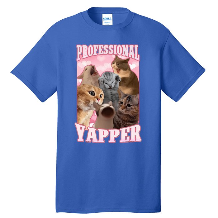 Professional Yapper Cat Meme Goofy Ahh Ironic Cat Tall T-Shirt