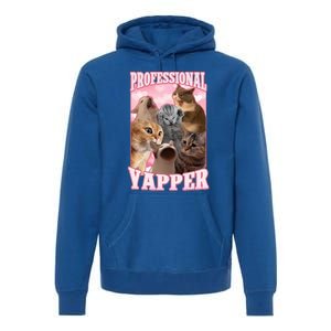 Professional Yapper Cat Meme Goofy Ahh Ironic Cat Premium Hoodie