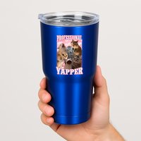 Professional Yapper Cat Meme Goofy Ahh Ironic Cat Tumbler