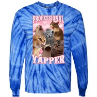 Professional Yapper Cat Meme Goofy Ahh Ironic Cat Tie-Dye Long Sleeve Shirt