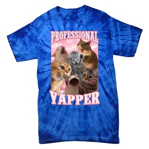 Professional Yapper Cat Meme Goofy Ahh Ironic Cat Tie-Dye T-Shirt