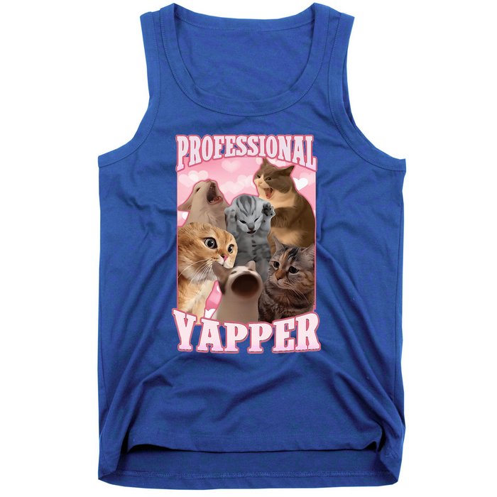 Professional Yapper Cat Meme Goofy Ahh Ironic Cat Tank Top