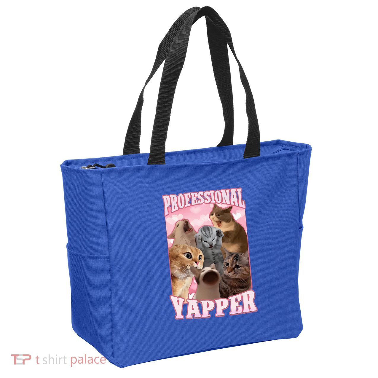 Professional Yapper Cat Meme Goofy Ahh Ironic Cat Zip Tote Bag