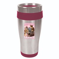 Professional Yapper Cat Meme Goofy Ahh Ironic Cat 16oz Travel Tumbler