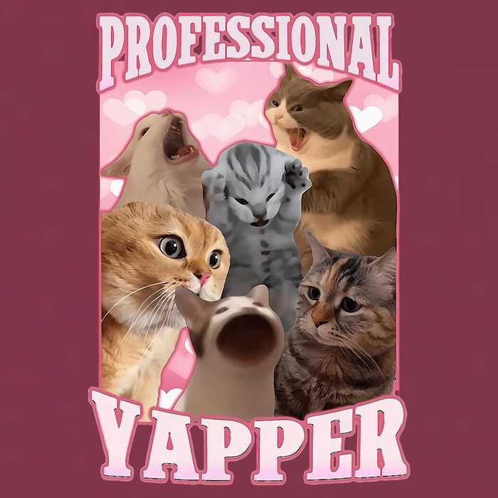Professional Yapper Cat Meme Goofy Ahh Ironic Cat 16oz Travel Tumbler