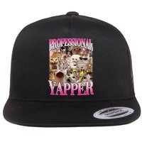 Professional Yapper Cat Funny Weird Specific Meme Lover Cat Flat Bill Trucker Hat