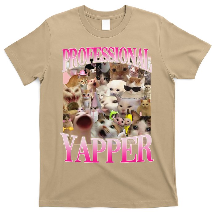 Professional Yapper Cat Funny Weird Specific Meme Lover Cat T-Shirt