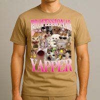 Professional Yapper Cat Funny Weird Specific Meme Lover Cat T-Shirt