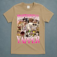 Professional Yapper Cat Funny Weird Specific Meme Lover Cat T-Shirt