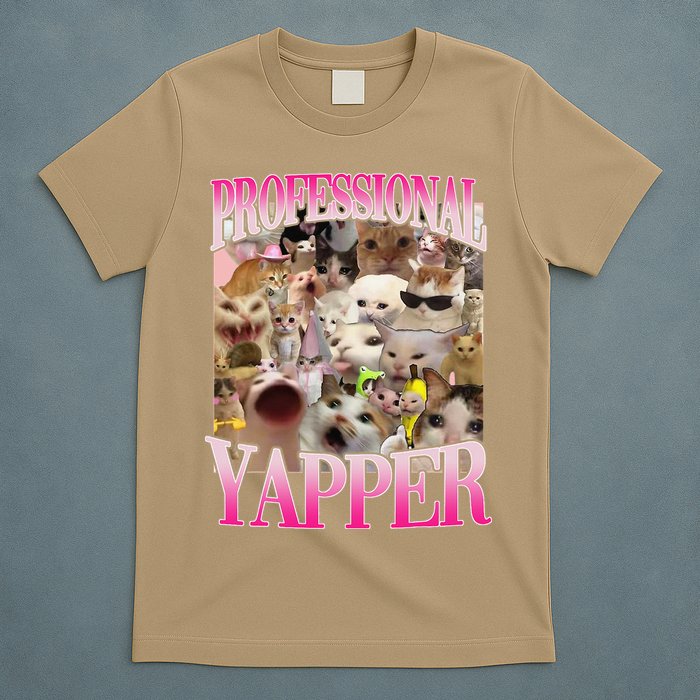 Professional Yapper Cat Funny Weird Specific Meme Lover Cat T-Shirt
