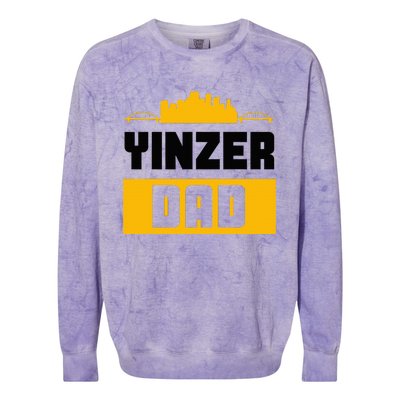 Pittsburgh Yinzer Dad Steel City 412 Home Colorblast Crewneck Sweatshirt